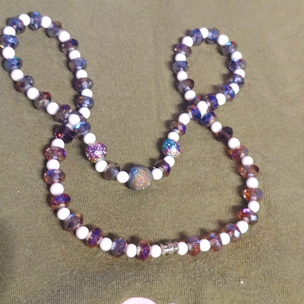 Geode- crystal- glass- necklace